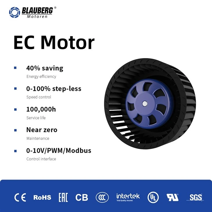 Blauberg BL-F160B-EC-07 160mm EC Forward Curved Centrifugal Fan factory